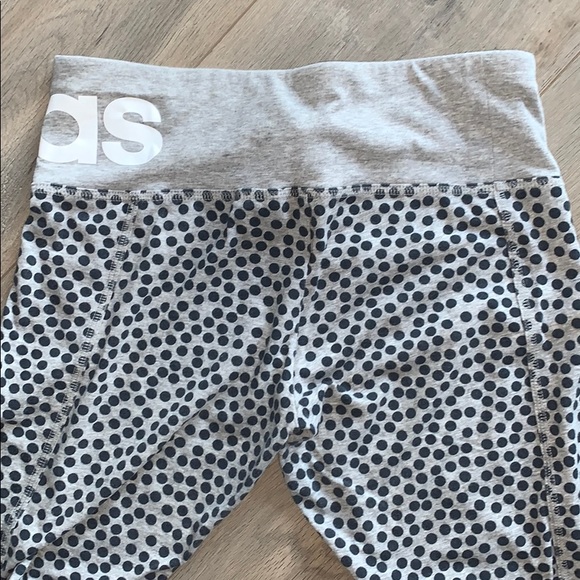 Adidas Climalite Cotton Polka Dot Leggings Medium - Picture 6 of 8